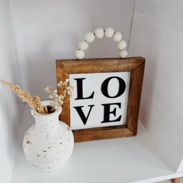 LOVE Wooden Signage Frame Farmhouse Decor - Image 5