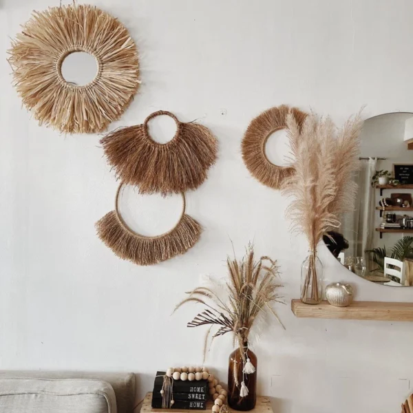 Olivia Boho Round Wall hang Set of 2 - Image 4