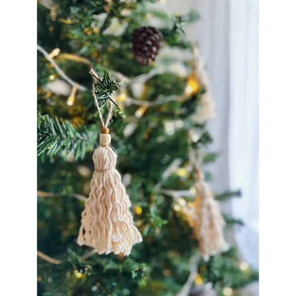 Tassel Macrame Christmas Tree Ornament set of 6 (Tito)